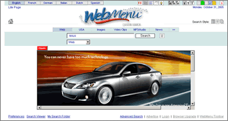  WebMenu : snapshot 202 x 106